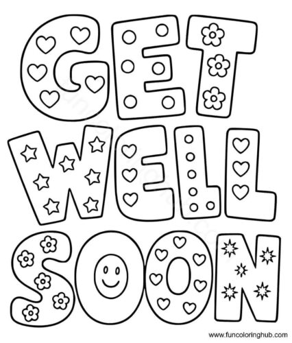 Free Printable Get Well Coloring Page