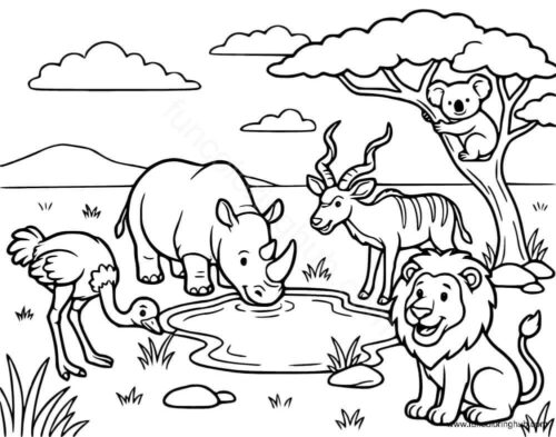 Free Printable Zoo Animal Coloring Pages