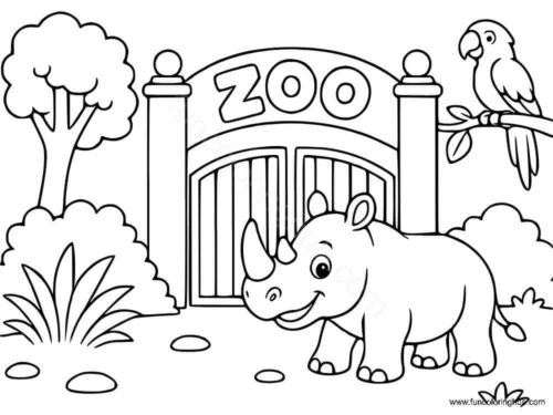 Free Printable Zoo Colouring Pages