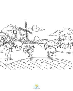 Free farm coloring pages to print