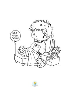 Free printable Get Well cards for child PDF