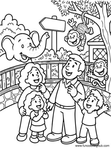 Funny Zoo Coloring Pages