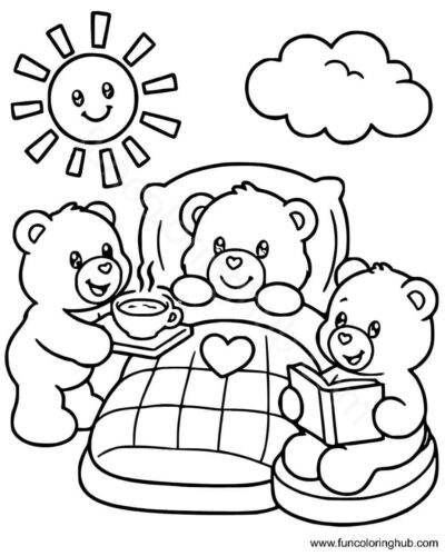 Get Well Soon Care Bear Coloring Page