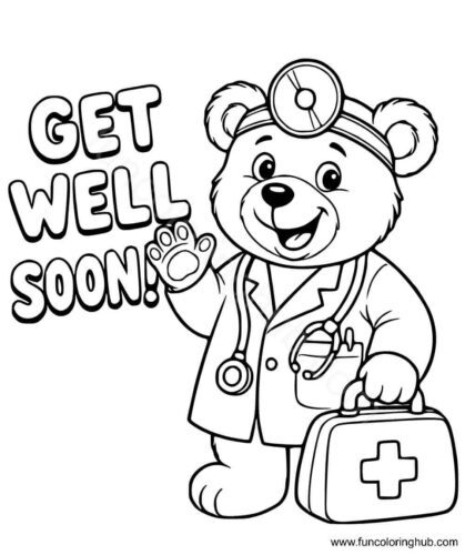 Get Well Soon Coloring Pages Free