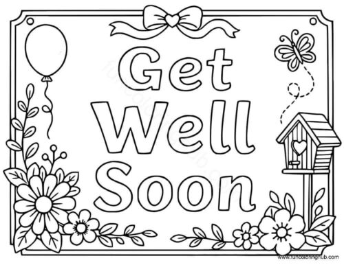 Get Well Soon Coloring Pages Printable