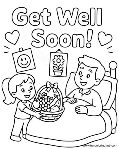 Get Well Soon Dad Coloring Page