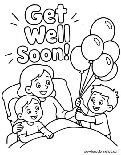 Get Well Soon Mom Coloring Page