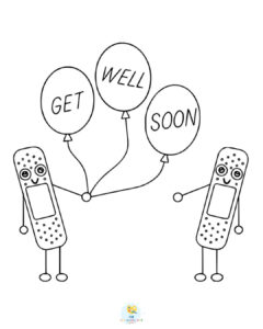 Get Well Soon coloring pages PDF