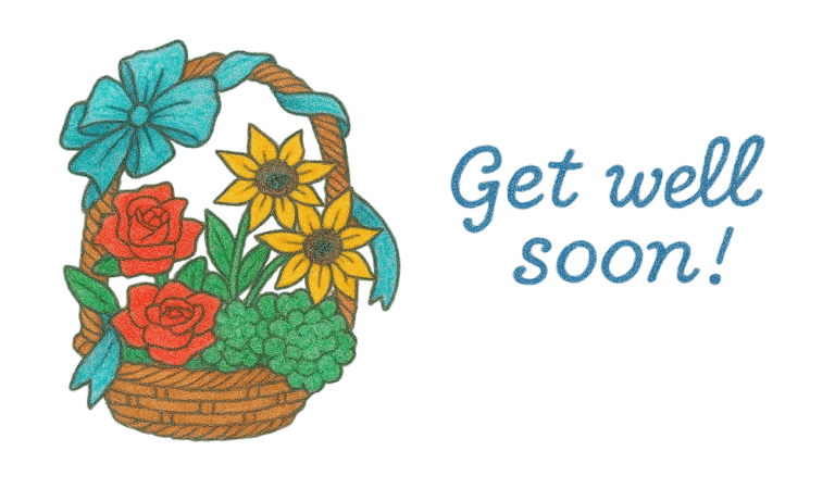 Get Well Soon coloring pages for kids