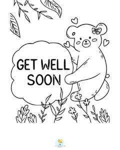Get Well Soon coloring pages printable