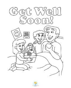 Get well soon dad coloring page