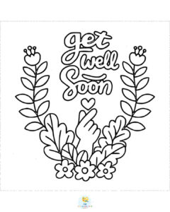Get well soon greeting card template