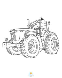 John Deere tractor coloring page