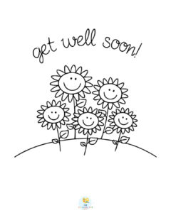 Sunflowers wishing get well soon