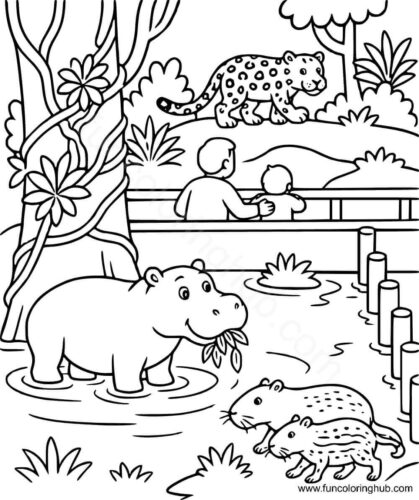 Zoo Animal Coloring Pages