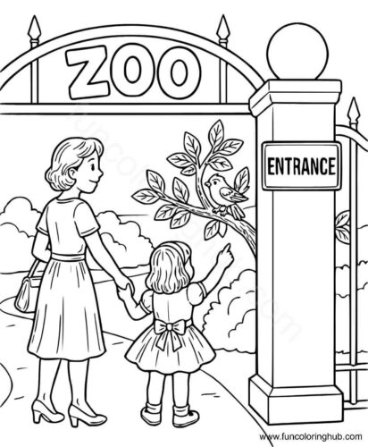 Zoo Animal Coloring Pages For Preschoolers