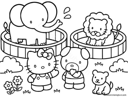 Zoo Animal Coloring Pictures For Preschoolers
