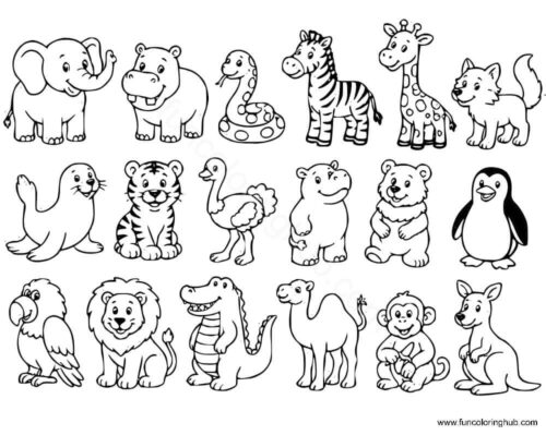 Zoo Animal Coloring Sheets To Print