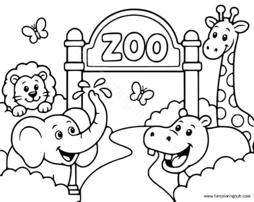 Zoo Coloring Sheets For Preschoolers