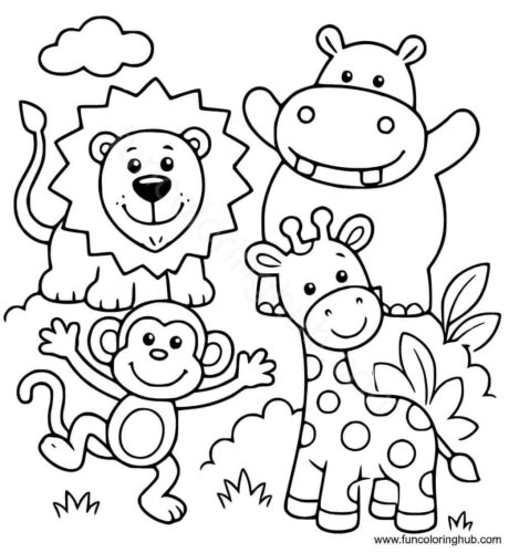 Zoo Colouring Pages For Kindergarteners