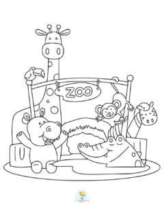 Zoo animal coloring pages for preschoolers
