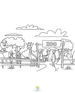 Zoo coloring pages PDF