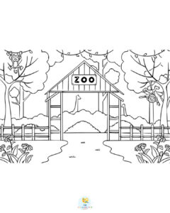 Zoo coloring pages for preschoolers
