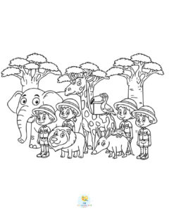 Zoo coloring pages printable