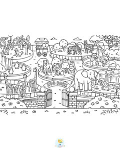 Zoo coloring pages to print