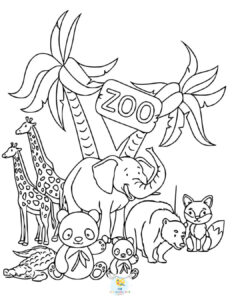 Zoo coloring pictures