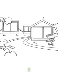 Zoo enclosures coloring page
