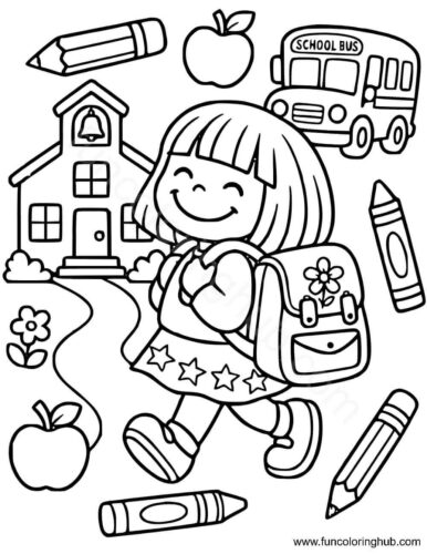 Back To School Coloring Pages To Print Back To School Coloring Pages To Print