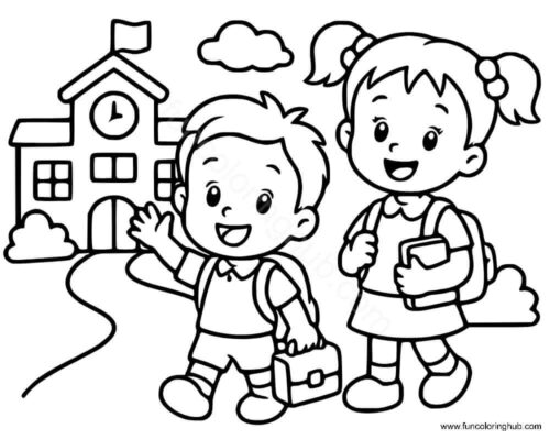 Back To School Coloring Pictures Back To School Coloring Pictures