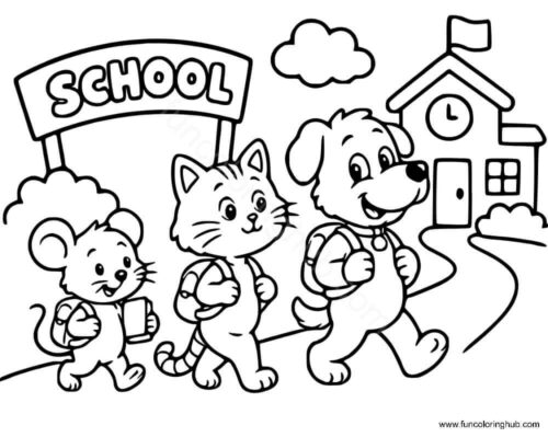 Back To School Coloring Sheet Back To School Coloring Sheet