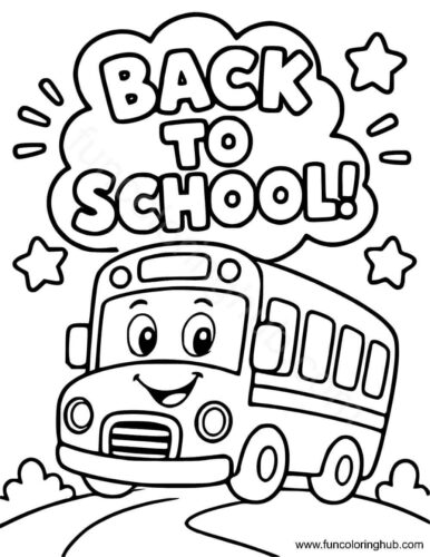 Back To School School Bus Coloring Pages Back To School School Bus Coloring Pages