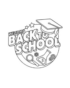 Back to School coloring page printable