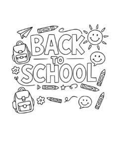 Back to School coloring pages PDF
