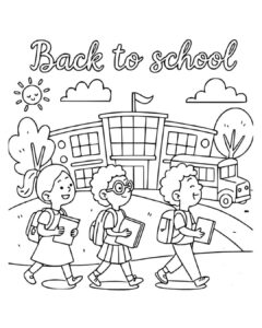 Back to school coloring pages kindergarten