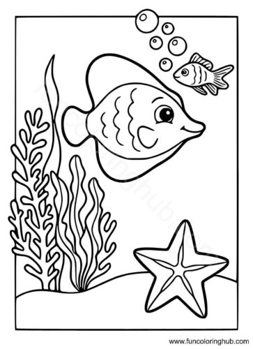 Easy Under The Sea Coloring Pages