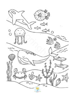 Easy under the sea coloring pages