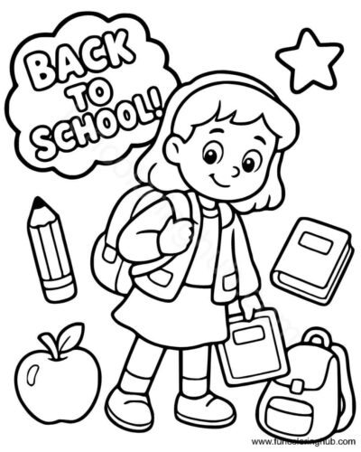 First Day Of School Coloring Pages First Day Of School Coloring Pages