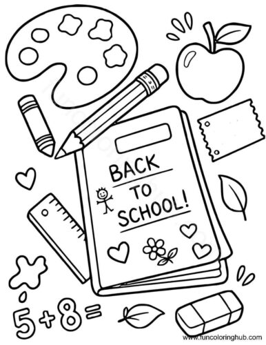 Free Printable Back To School Coloring Pictures Free Printable Back To School Coloring Pictures