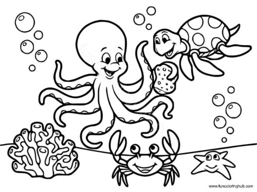 Free Printable Under The Sea Coloring Pages