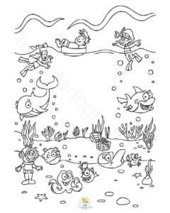 Fun under the sea coloring printable