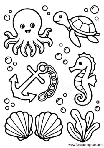Ocean Coloring Images