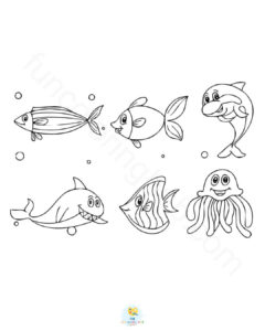 mARINE animals coloring pages printable
