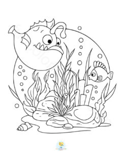 Scary fish under the sea