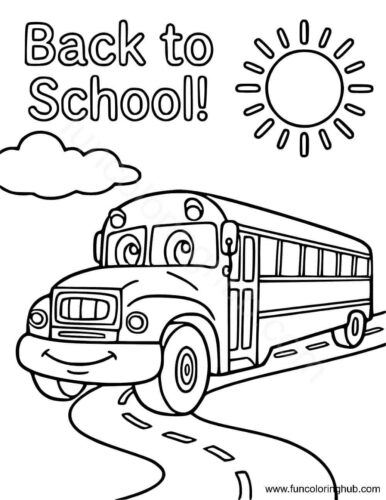 School Bus Coloring Pages School Bus Coloring Pages