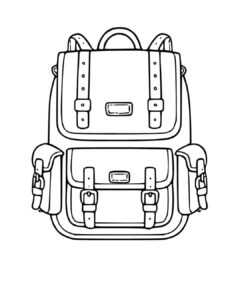 School backpack coloring pages