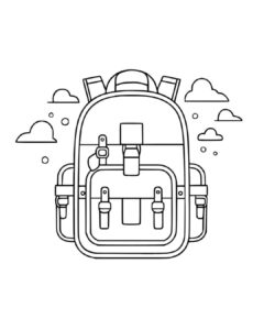 School bag coloring pages